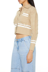 Varsity-Striped Cardigan Sweater | Forever 21 Womens