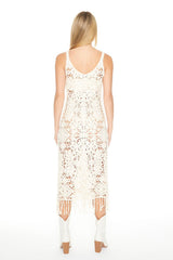 Crochet Fringe Midi Dress | Forever 21 Womens