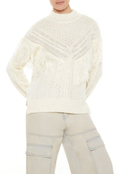 Fringe-Trim Mock Neck Sweater | Forever 21 Womens