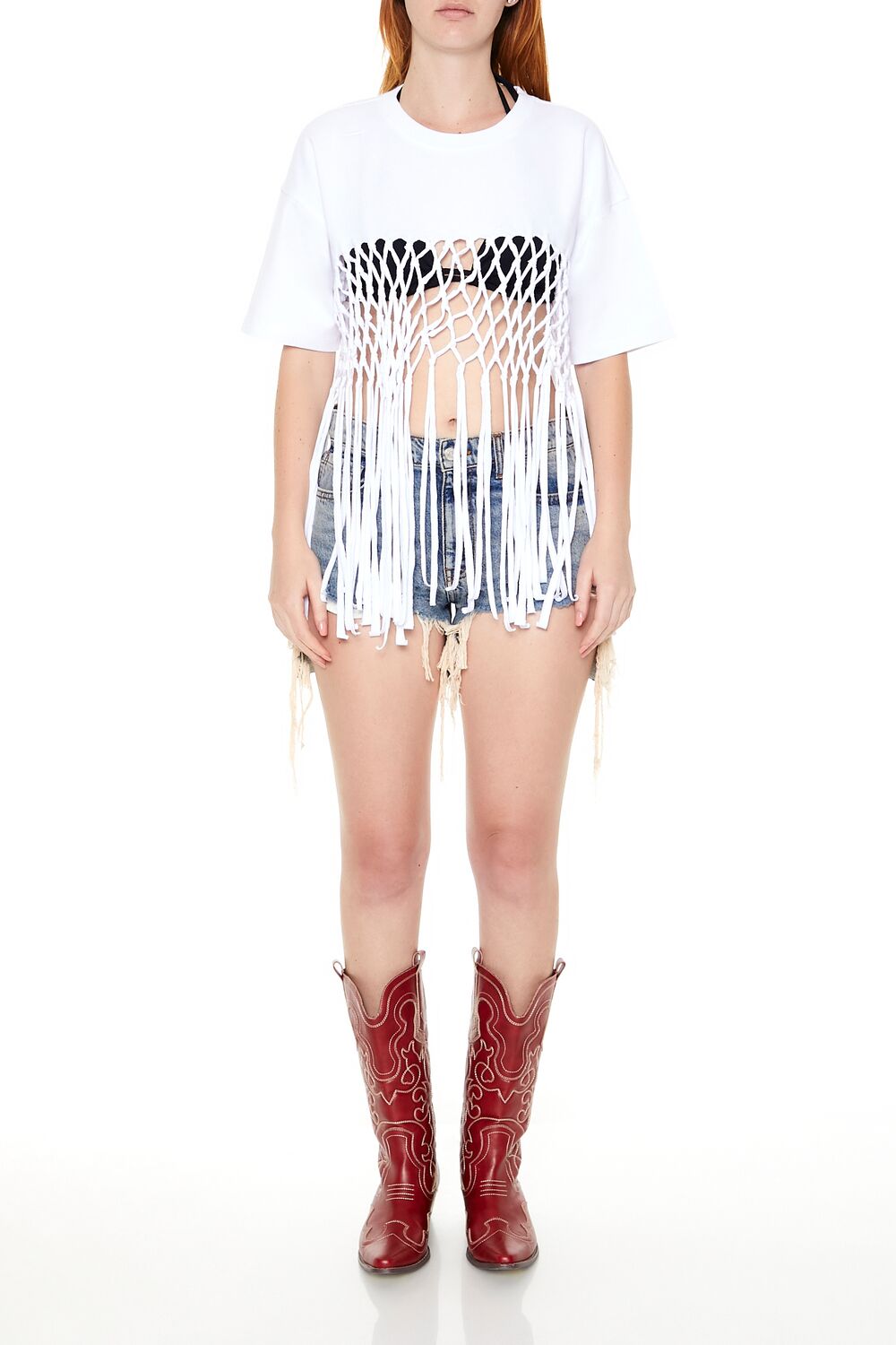 Crochet Fringe Tee | Forever 21 Womens