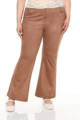 Plus Size Faux Suede Flare Pants | Forever 21 Womens
