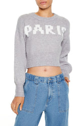 Paris Graphic Cropped Sweater | Forever 21 Womens