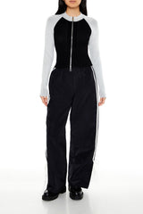 Two-Tone Raglan Zip-Up Sweater | Forever 21 Womens