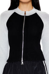 Two-Tone Raglan Zip-Up Sweater | Forever 21 Womens