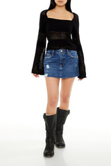 Open-Knit Bell-Sleeve Sweater | Forever 21 Womens