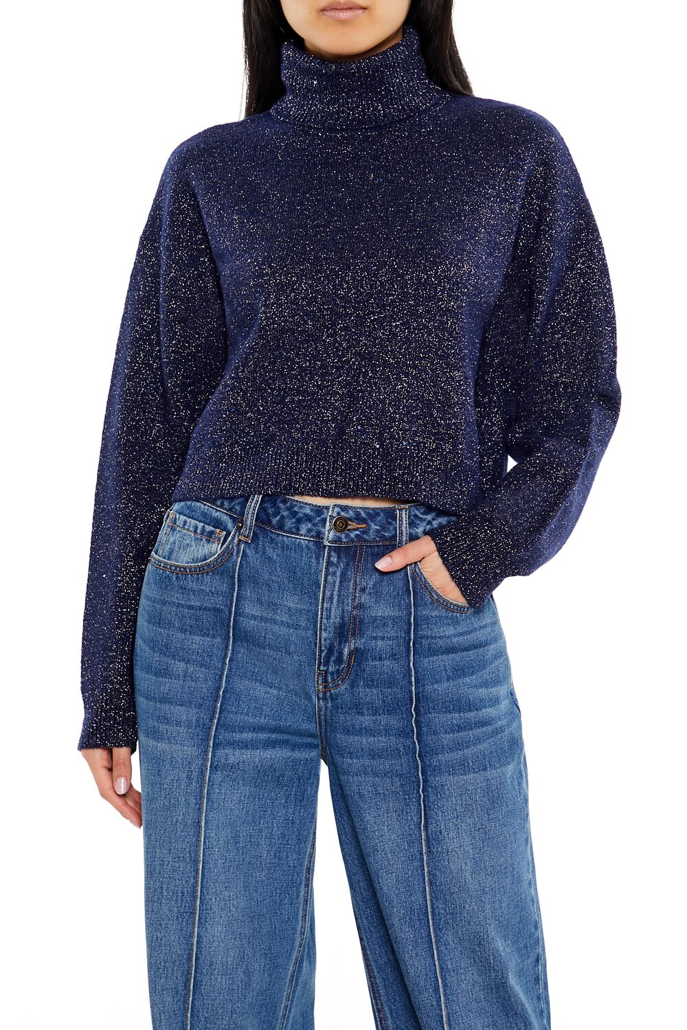 Glitter Knit Turtleneck Sweater | Forever 21 Womens