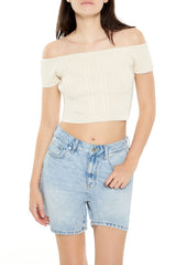 Sweater-Knit Off-the-Shoulder Crop Top | Forever 21 Womens