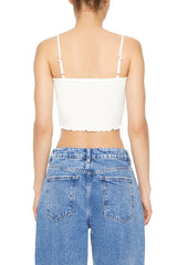 Rosette Lettuce-Edge Cropped Cami | Forever 21 Womens