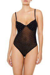 Rhinestone Mesh Thong Bodysuit | Forever 21 Womens