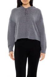 Hooded Lace-Up Sweater | Forever 21 Womens