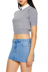 Sweater-Knit Collar Crop Top | Forever 21 Womens