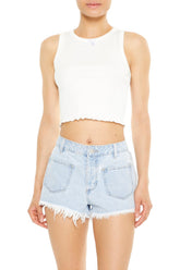 Lettuce-Edge Bow Tank Top | Forever 21 Womens