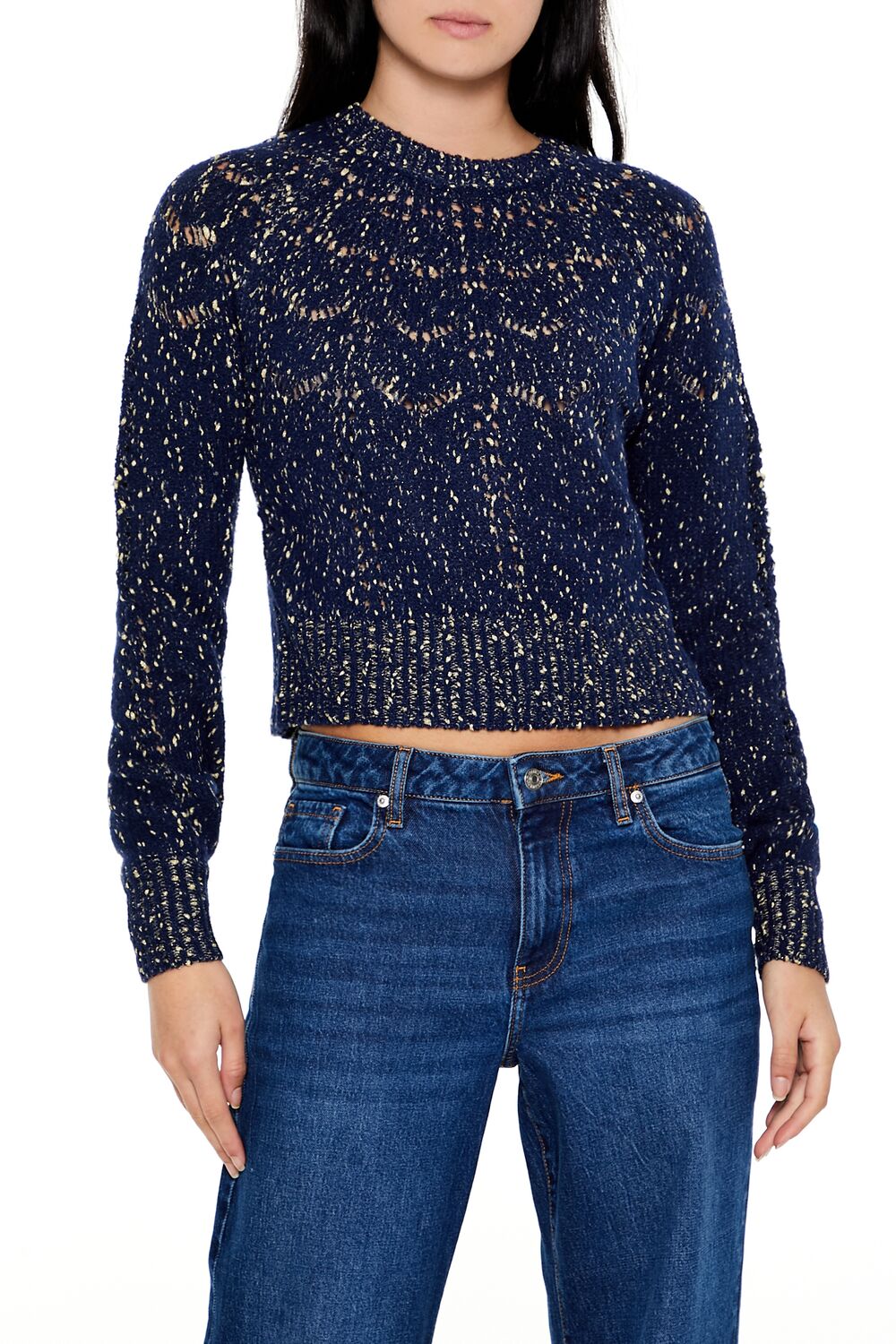 Metallic Pointelle Sweater | Forever 21 Womens