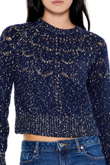 Metallic Pointelle Sweater | Forever 21 Womens