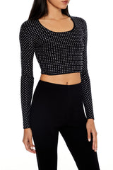 Rhinestone Cropped Sweater | Forever 21 Womens