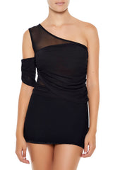 Mesh One-Shoulder Crop Top | Forever 21 Womens