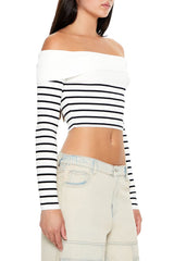 Striped Off-the-Shoulder Sweater | Forever 21 Womens
