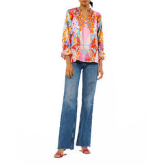 Faustina Abstract Print Popover Top | Forever 21 Womens