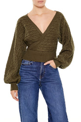 Peasant-Sleeve Cable Knit Sweater | Forever 21 Womens