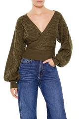 Peasant-Sleeve Cable Knit Sweater | Forever 21 Womens