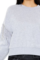 Rhinestone Fringe Pullover | Forever 21 Womens