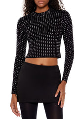 Rhinestone Cropped Sweater | Forever 21 Womens