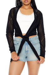 Open-Knit Tie-Front Sweater | Forever 21 Womens