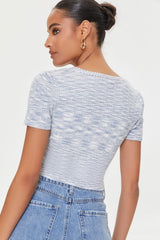 Marled Sweater-Knit Crop Top | Forever 21 Womens