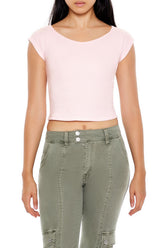 Thermal Cap-Sleeve Cropped Tee | Forever 21 Womens