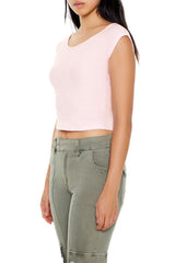 Thermal Cap-Sleeve Cropped Tee | Forever 21 Womens