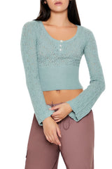Cropped Pointelle Sweater | Forever 21 Womens
