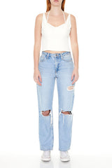 Strappy Combo Cutout Crop Top | Forever 21 Womens