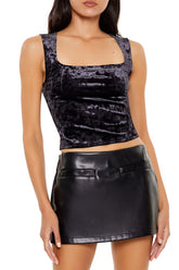 Crushed Velvet Crop Top | Forever 21 Womens