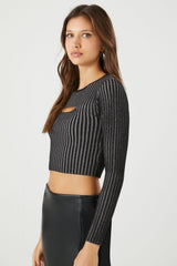Cutout Sweater-Knit Crop Top | Forever 21 Womens
