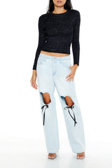 Ribbed Fuzzy Knit Sweater | Forever 21 Womens
