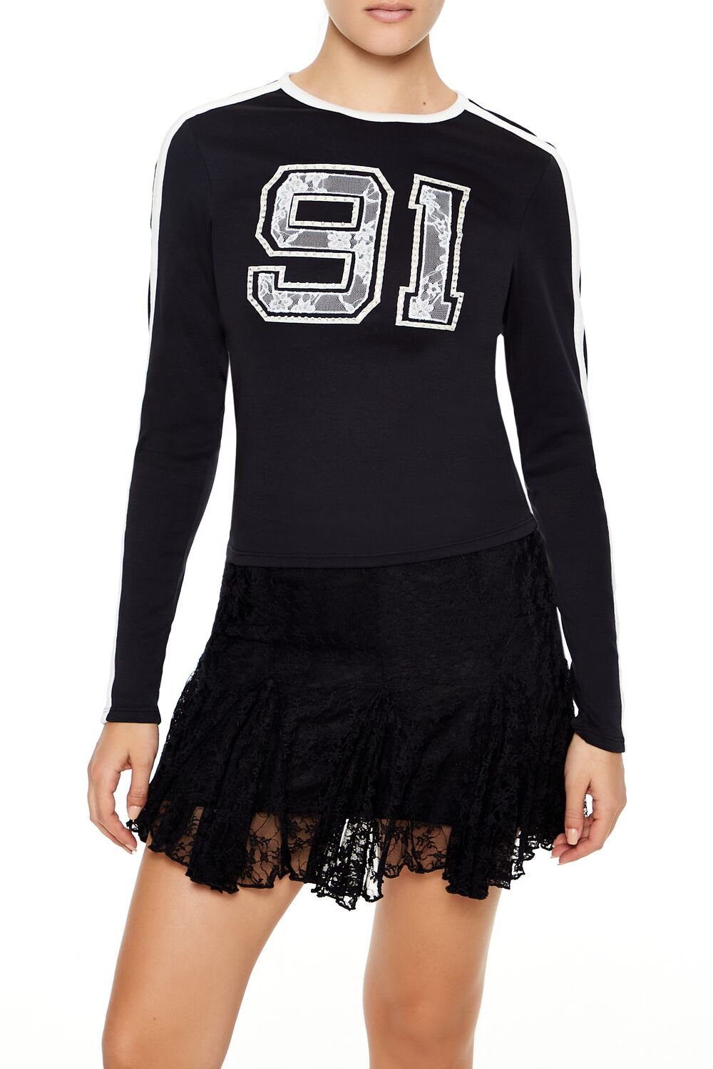 Rhinestone Lace 91 Tee | Forever 21 Womens