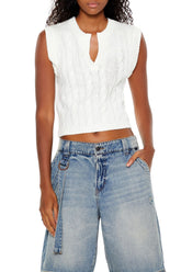 Cropped Cable Knit Sweater Vest | Forever 21 Womens
