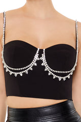 Rhinestone Velvet Bustier Cami | Forever 21 Womens
