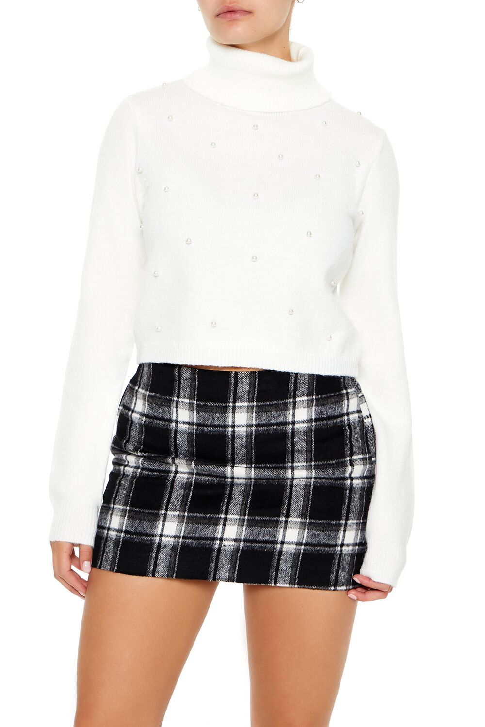 Faux Pearl Turtleneck Sweater | Forever 21 Womens