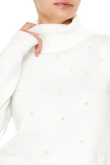 Faux Pearl Turtleneck Sweater | Forever 21 Womens