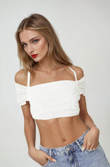 Mesh Off-the-Shoulder Crop Top | Forever 21 Womens