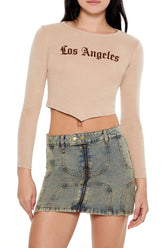 Los Angeles V-Cut Cropped Tee | Forever 21 Womens