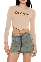 Los Angeles V-Cut Cropped Tee | Forever 21 Womens