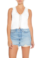 Ribbed Lace-Up Tank Top | Forever 21 Womens