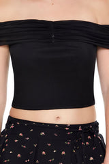Mesh Off-the-Shoulder Crop Top | Forever 21 Womens