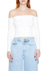 Off-the-Shoulder Sweater-Knit Top | Forever 21 Womens