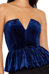 Velvet Bubble-Hem Peplum Top | Forever 21 Womens