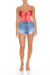 Satin Lace-Up Bustier Cami | Forever 21 Womens