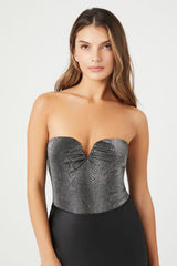 Snake Print Sweetheart Bodysuit | Forever 21 Womens