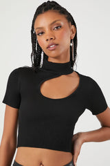 Sweater-Knit Cutout Crop Top | Forever 21 Womens